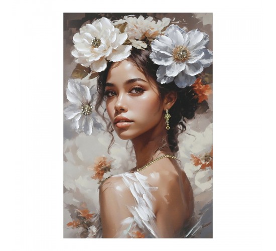 Πίνακας σε καμβά Lilibet Ι 3D Inart 60x2.5x90εκ Υλικό: FIR WOOD - CANVAS 296-000076