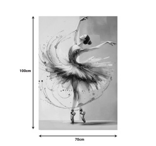 Πίνακας σε καμβά Dancito I 3D Inart 70x2.5x100εκ Υλικό: FIR WOOD - CANVAS 296-000078