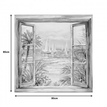 Πίνακας σε καμβά Deive 3D Inart 80x3x80εκ Υλικό: FIR WOOD - CANVAS 296-000079