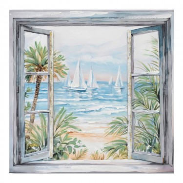 Πίνακας σε καμβά Deive 3D Inart 80x3x80εκ Υλικό: FIR WOOD - CANVAS 296-000079