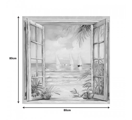 Πίνακας σε καμβά Deive Ι 3D Inart 80x3x80εκ Υλικό: FIR WOOD - CANVAS 296-000080