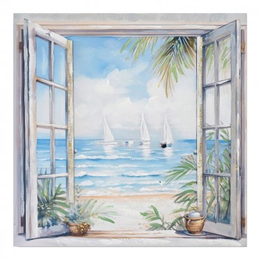 Πίνακας σε καμβά Deive Ι 3D Inart 80x3x80εκ Υλικό: FIR WOOD - CANVAS 296-000080