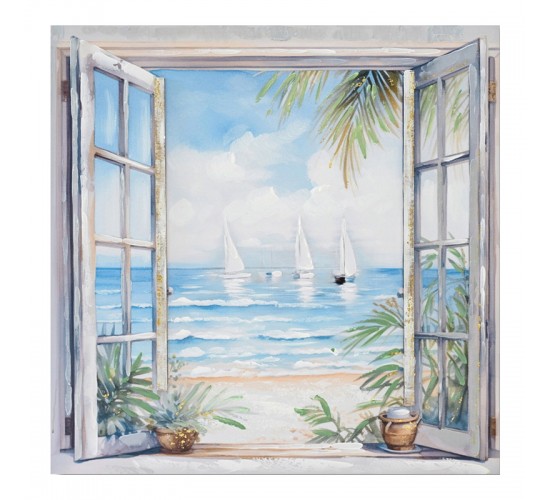 Πίνακας σε καμβά Deive Ι 3D Inart 80x3x80εκ Υλικό: FIR WOOD - CANVAS 296-000080