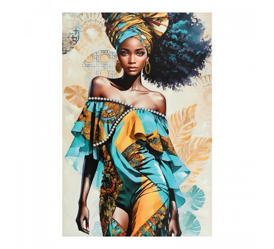 Πίνακας σε καμβά Georgina I 3D Inart 80x3x120εκ Υλικό: FIR WOOD - CANVAS 296-000086