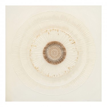 Πίνακας σε καμβά Circled 3D Inart 80x3x80εκ Υλικό: FIR WOOD - CANVAS 296-000087