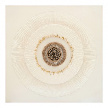 Πίνακας σε καμβά Circled I 3D Inart 80x3x80εκ Υλικό: FIR WOOD - CANVAS 296-000088