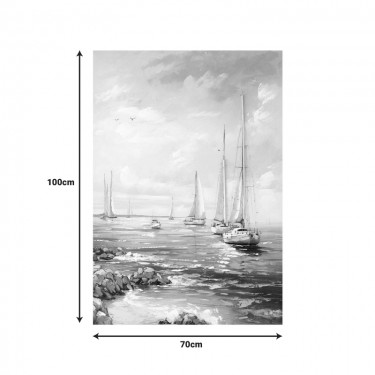 Πίνακας σε καμβά Sailsy Inart 70x3x100εκ Υλικό: FIR WOOD - CANVAS 296-000089