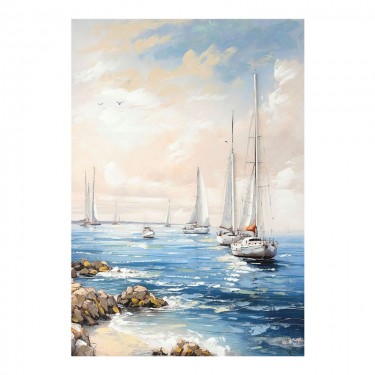 Πίνακας σε καμβά Sailsy Inart 70x3x100εκ Υλικό: FIR WOOD - CANVAS 296-000089