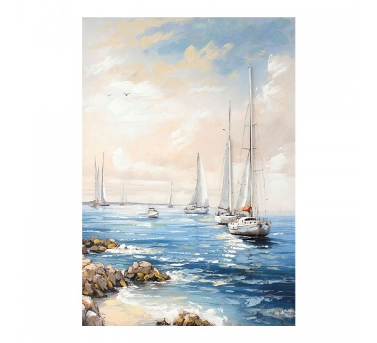 Πίνακας σε καμβά Sailsy Inart 70x3x100εκ Υλικό: FIR WOOD - CANVAS 296-000089