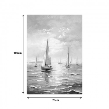Πίνακας σε καμβά Sailsy I Inart 70x3x100εκ Υλικό: FIR WOOD - CANVAS 296-000090