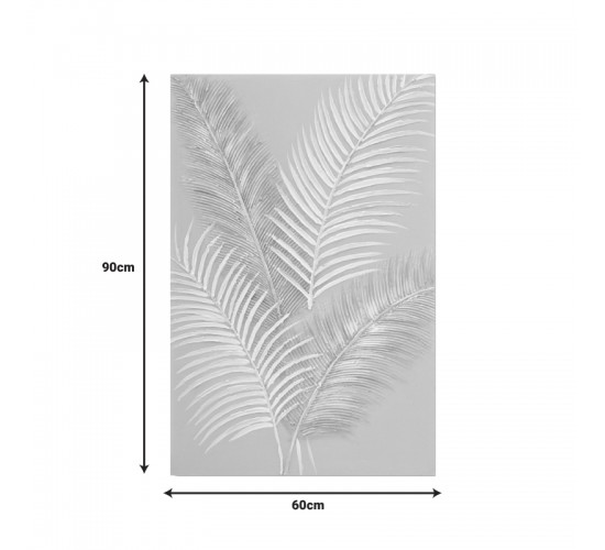 Πίνακας σε καμβά Leavy I Inart 60x3x90εκ Υλικό: FIR WOOD - CANVAS 296-000092