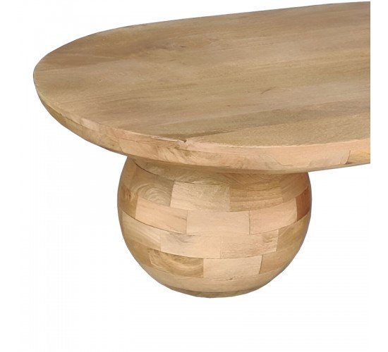 Τραπέζι σαλονιού Kane Inart φυσικό μασίφ ξύλο ακακίας 110x72x38εκ Υλικό: WOOD ACACIA 297-000003
