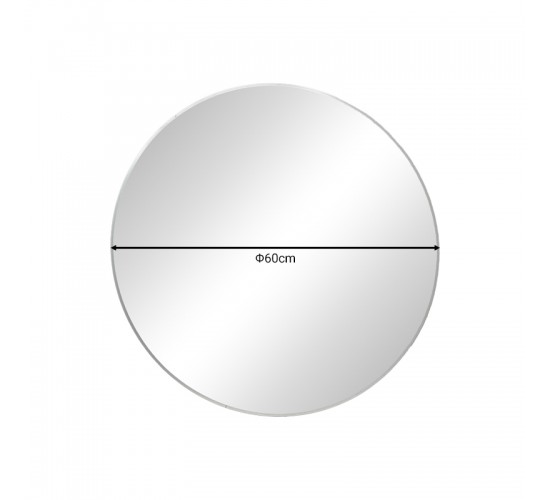 Καθρέπτης Nhaos Inart μαύρο αλουμίνιο Φ60x2.5εκ Υλικό: ALUMINIUM - GLASS 298-000014