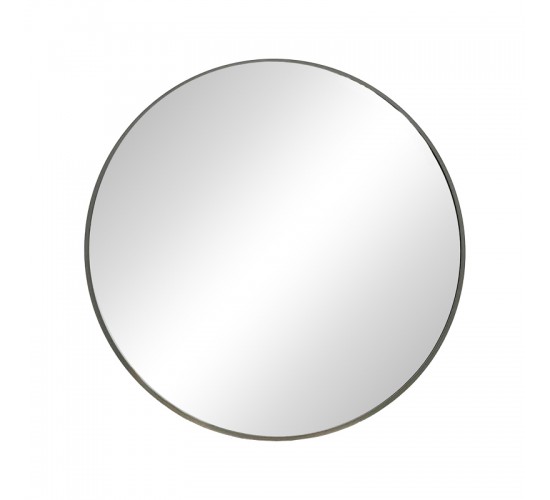 Καθρέπτης Nhaos Inart μαύρο αλουμίνιο Φ60x2.5εκ Υλικό: ALUMINIUM - GLASS 298-000014