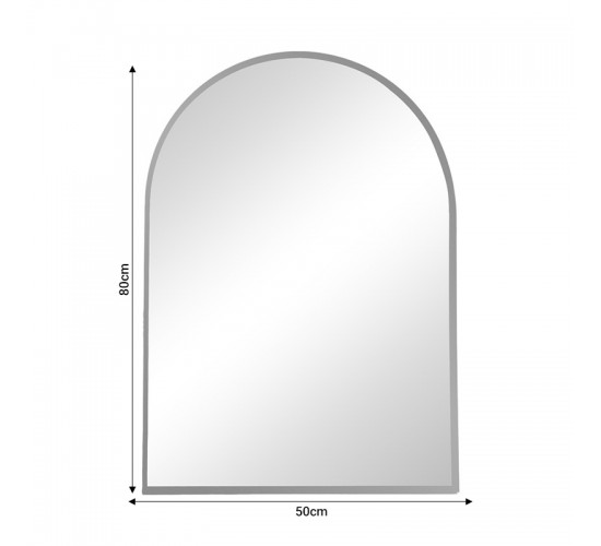 Καθρέπτης Mirrory Inart μαύρο αλουμίνιο 50x2.5x80εκ Υλικό: GLASS -ALUMINIUM 298-000020