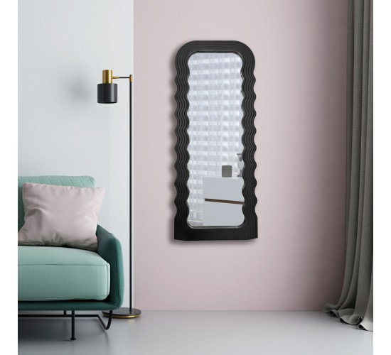 Καθρέπτης Maraya Inart μαύρο PP 46x3.2x110εκ Υλικό: GLASS - PP 298-000036 Καθρέπτης Maraya Inart μαύρο PP 46x3.2x110εκ Υλικό: GLASS - PP 298-000036