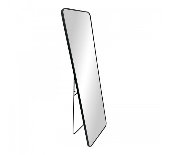 Καθρέπτης δαπέδου Jayrens αλουμίνιο σε μαύρη απόχρωση 50x40x160εκ Υλικό: GLASS - ALUMINIUM 298-000040