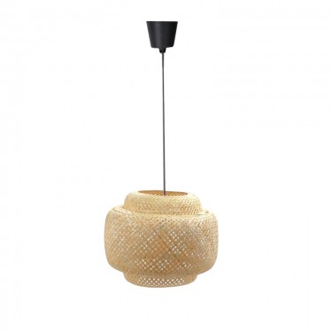 Φωτιστικό οροφής μονόφωτο Forsy Inart Ε27 φυσκό μπαμπού Φ42x37εκ Υλικό: bamboo pendent lamp with cable and E27 299-000004