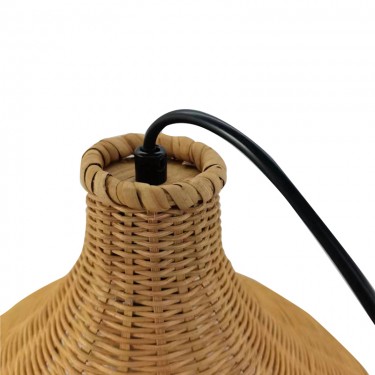 Φωτιστικό οροφής Axien Inart Ε27 μπαμπού σε φυσική απόχρωση Φ42x48εκ Υλικό: bamboo pendent lamp with cable and E27 299-000005