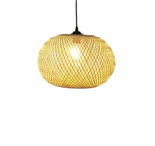 Φωτιστικό οροφής μονόφωτο Universe Inart Ε27 φυσικό μπαμπού Φ38x31εκ Υλικό: bamboo pendent lamp with cable and E27 299-000007