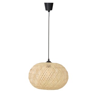 Φωτιστικό οροφής μονόφωτο Universe Inart Ε27 φυσικό μπαμπού Φ38x31εκ Υλικό: bamboo pendent lamp with cable and E27 299-000007