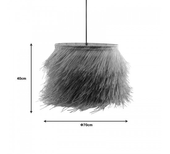 Φωτιστικό οροφής Hairy Inart Ε27 ρατάν σε φυσική απόχρωση Φ70x188εκ Υλικό: rattan pendent lamp with cable and E27 299-000008 Φωτιστικό οροφής Hairy Inart Ε27 ρατάν σε φυσική απόχρωση Φ70x188εκ Υλικό: rattan pendent lamp with cable and E27 299-000008