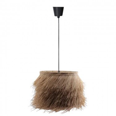 Φωτιστικό οροφής Hairy Inart Ε27 ρατάν σε φυσική απόχρωση Φ70x40εκ Υλικό: rattan pendent lamp with cable and E27 299-000008