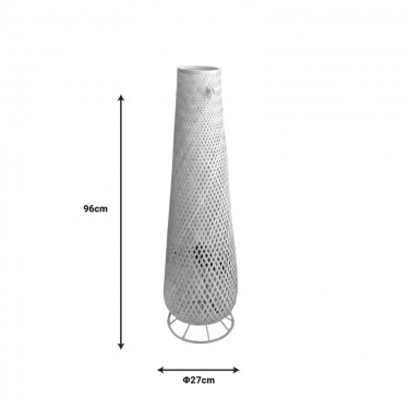 Φωτιστικό δαπέδου Solian Inart Ε27 μπαμπού σε φυσική απόχρωση Φ27x96εκ Υλικό: bamboo floor lamp with cable and E27 299-000011