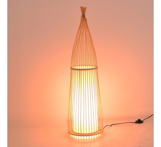 Φωτιστικό δαπέδου Florance Inart Ε27 μπαμπού σε φυσική απόχρωση Φ28x100εκ Υλικό: bamboo floor lamp with cable and E27 299-000015