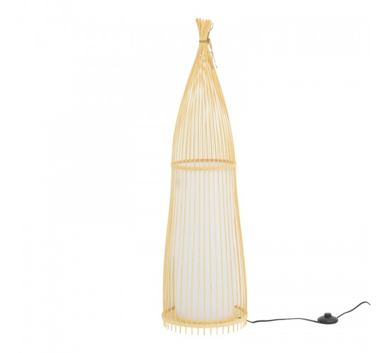 Φωτιστικό δαπέδου Florance Inart Ε27 μπαμπού σε φυσική απόχρωση Φ28x100εκ Υλικό: bamboo floor lamp with cable and E27 299-000015