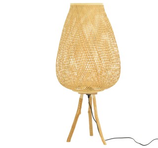 Φωτιστικό δαπέδου Vazel Inart Ε27 μπαμπού σε φυσική απόχρωση Φ46x94εκ Υλικό: bamboo pendent lamp with cable and E27 299-000018