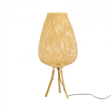 Φωτιστικό δαπέδου Vazel Inart Ε27 μπαμπού σε φυσική απόχρωση Φ38x83.5εκ Υλικό: bamboo pendent lamp with cable and E27 299-000019