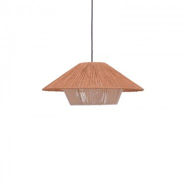 Φωτιστικό οροφής Jarpie Inart Ε27 rope σε φυσική απόχρωση Φ49.5x20εκ Υλικό: rope pendent lamp with cable and E27 299-000024