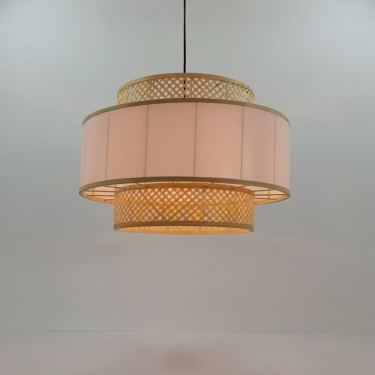 Φωτιστικό οροφής Certy Inart Ε27 μπαμπού σε φυσική απόχρωση Φ50x33εκ Υλικό: bamboo pendent lamp with cable and E27 299-000031