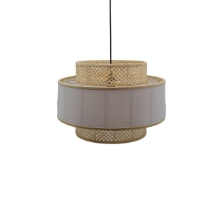 Φωτιστικό οροφής Certy Inart Ε27 μπαμπού σε φυσική απόχρωση Φ50x33εκ Υλικό: bamboo pendent lamp with cable and E27 299-000031