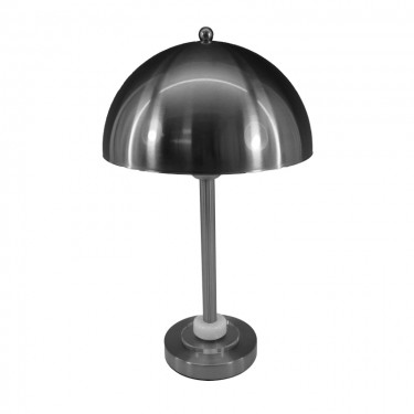 Επιτραπέζιο φωτιστικό Lustrous Inart Ε27 ασημί μέταλλο Φ25x42εκ Υλικό: METAL 300-000005