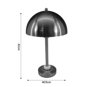 Επιτραπέζιο φωτιστικό Lustrous Inart Ε27 χρυσό μέταλλο Φ25x42εκ Υλικό: METAL 300-000006