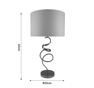 Επιτραπέζιο φωτιστικό Valou Inart Ε27 ασημί αλουμινίου-λευκό ύφασμα Φ35x65εκ Υλικό: ALUMINIUM-POLYESTER 300-000013