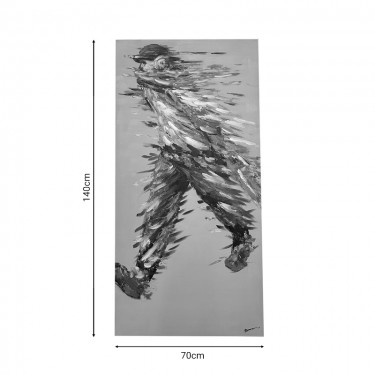 Πίνακας σε καμβά Walking Inart 70x3x140εκ Υλικό: PS 301-000011