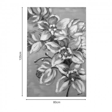 Πίνακας σε καμβά Flourish I Inart 80x3x120εκ Υλικό: PS 301-000014