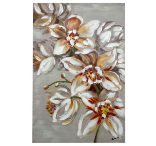 Πίνακας σε καμβά Flourish I Inart 80x3x120εκ Υλικό: PS 301-000014