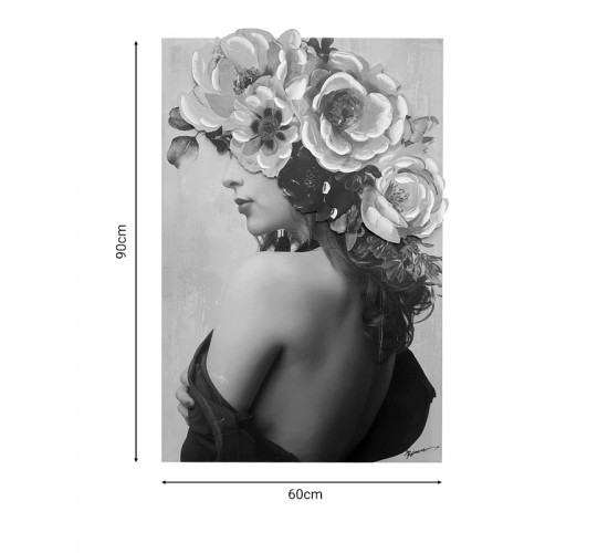 Πίνακας σε καμβά Bezira 3D Inart 60x3x90εκ Υλικό: PS 301-000017