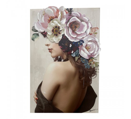 Πίνακας σε καμβά Bezira 3D Inart 60x3x90εκ Υλικό: PS 301-000017