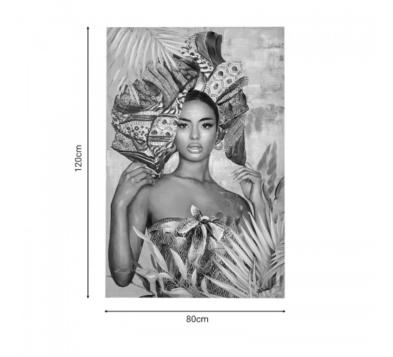 Πίνακας σε καμβά Jewler 3D Inart 80x3.5x120εκ Υλικό: PS 301-000018