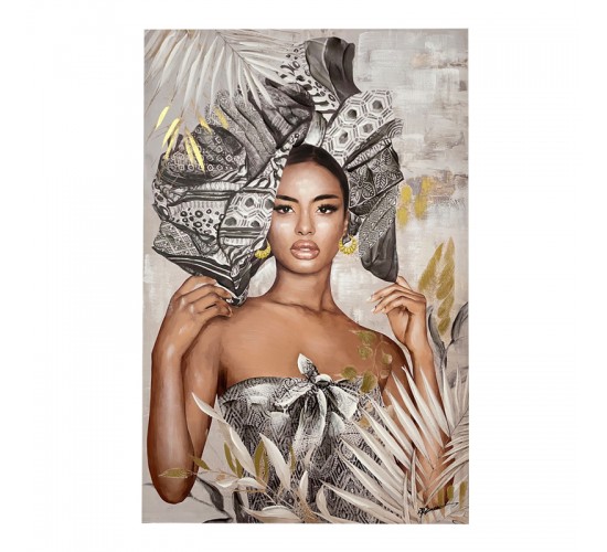 Πίνακας σε καμβά Jewler 3D Inart 80x3.5x120εκ Υλικό: PS 301-000018