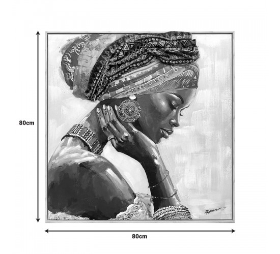 Πίνακας σε καμβά Jalo 3D Inart με πλαίσιο 80x3.5x80εκ Υλικό: CANVAS - FIRWOOD-PP 301-000030