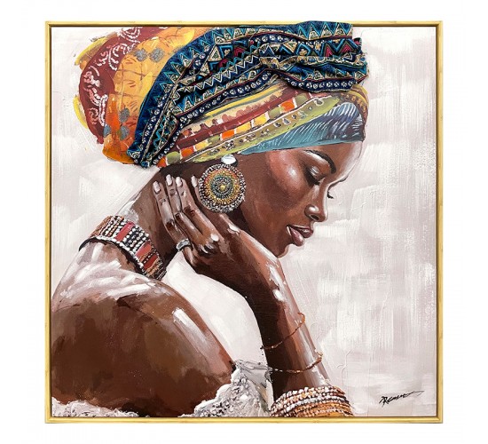 Πίνακας σε καμβά Jalo 3D Inart με πλαίσιο 80x3.5x80εκ Υλικό: CANVAS - FIRWOOD-PP 301-000030