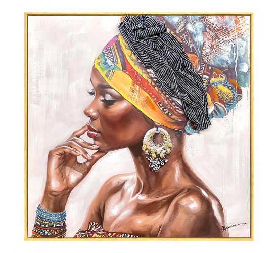 Πίνακας σε καμβά Jalo Ι 3D Inart με πλαίσιο 80x3.5x80εκ Υλικό: CANVAS - FIRWOOD-PP 301-000031