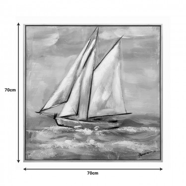 Πίνακας σε καμβά Siedo Inart με πλαίσιο 70x3.5x70εκ Υλικό: CANVAS - FIRWOOD-PP 301-000032