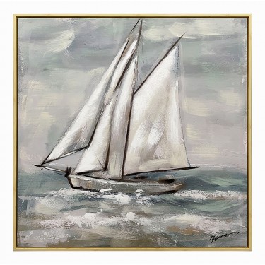Πίνακας σε καμβά Siedo Inart με πλαίσιο 70x3.5x70εκ Υλικό: CANVAS - FIRWOOD-PP 301-000032